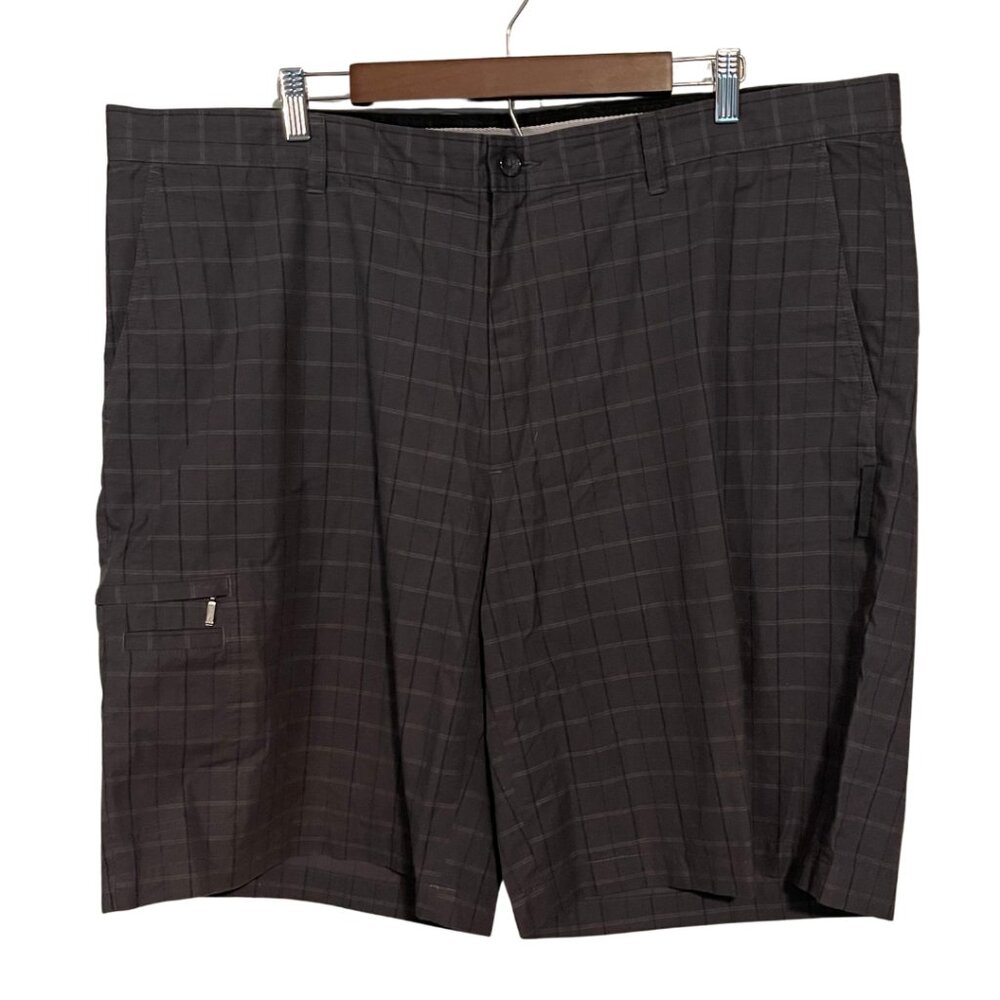 Greg Norman for Tasso Elba Men’s Five Iron Golf Shorts Gray Plaid Size 42